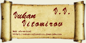 Vukan Vitomirov vizit kartica